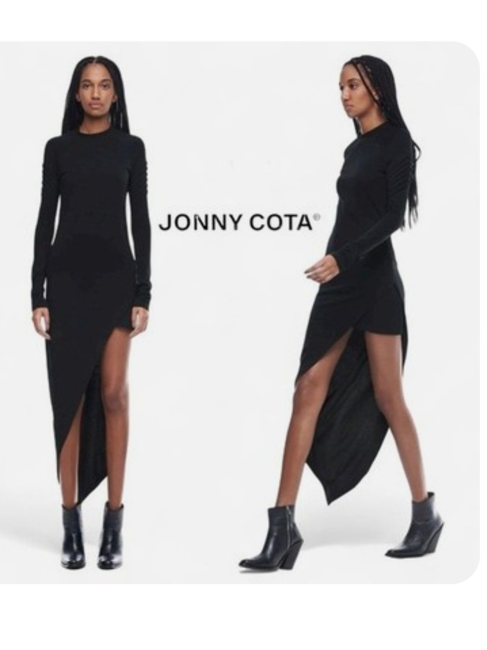 JONNY COTA Black Long-Sleeve Dress